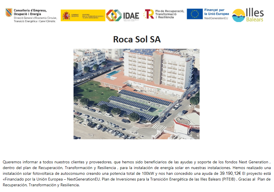 Publicación web - Fondos NextGeneration EU